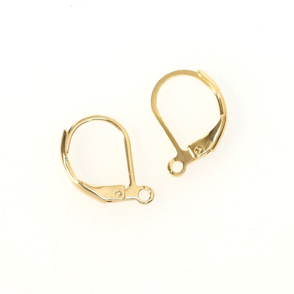 2 boucles d&#39;oreilles dormeuses en acier inoxydable 304 Doré 24K