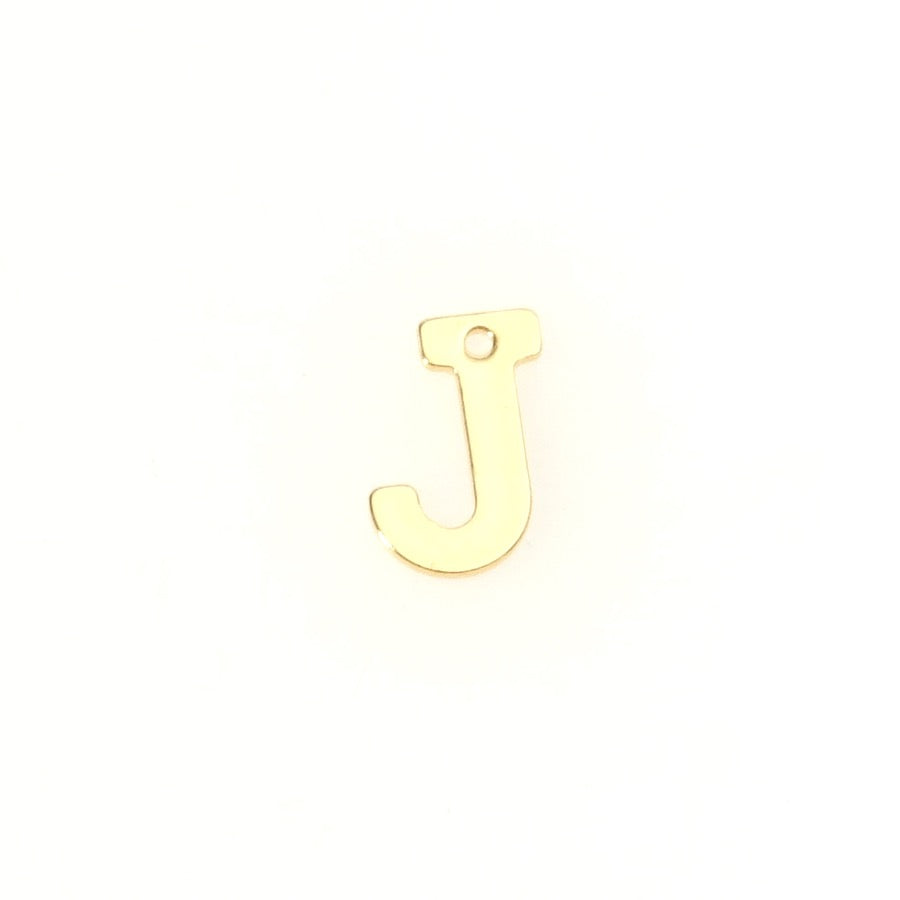 Pendentif Lettre J en acier inoxydable 304 Doré 18K