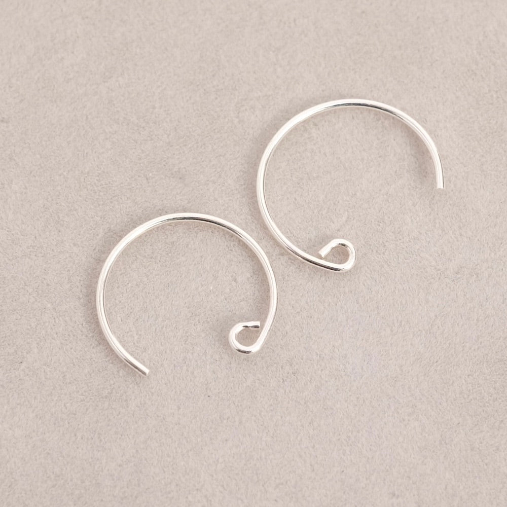 Boucles d&#39;oreilles Crochets en laiton Argenté 925 Premium, la paire