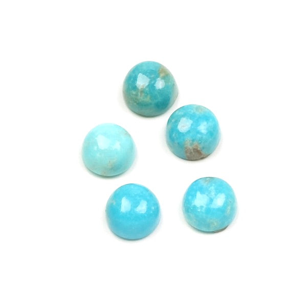 Cabochon pierre naturelle Rond 6mm Turquoise Arizona