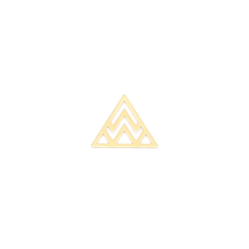 Pendentif triangle chevron en Vermeil Argent plaqué or 24K