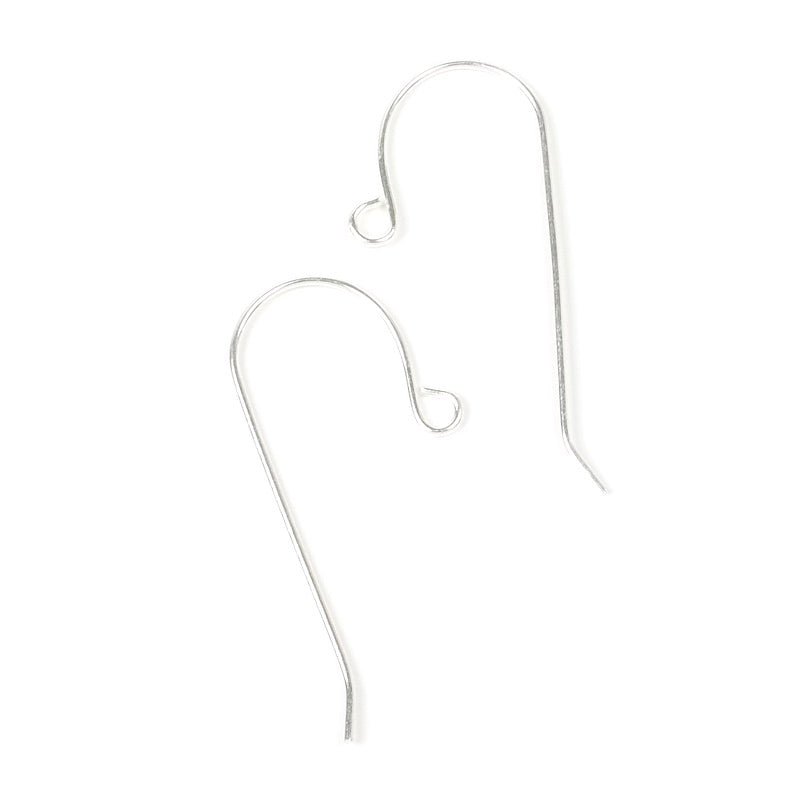 4 Crochets de Boucles d'oreilles en laiton Argenté 925 Premium, lot de deux paires