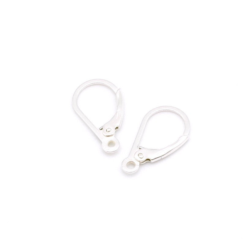 Une paire de Boucles d&#39;oreilles Dormeuse en argent massif 925